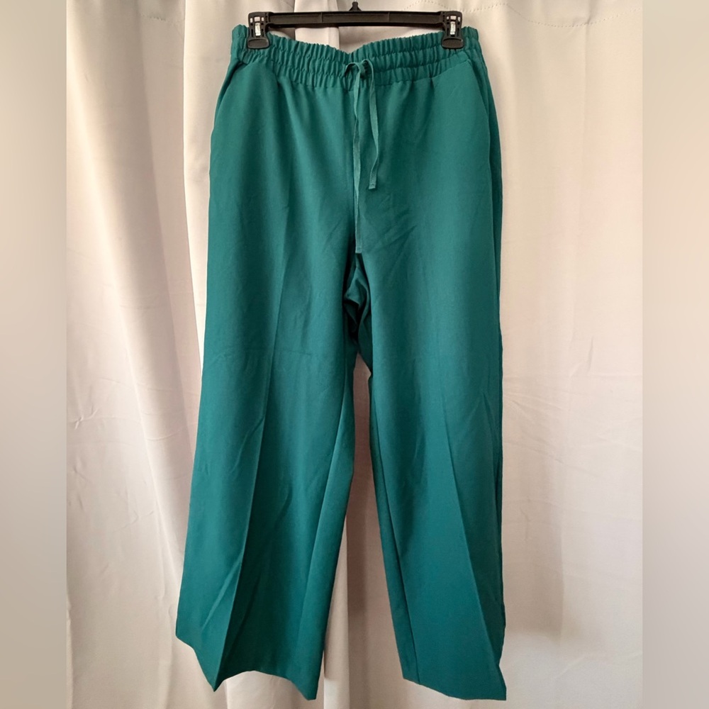 Lane Bryant Teal Wide-Leg Drawstring Pants